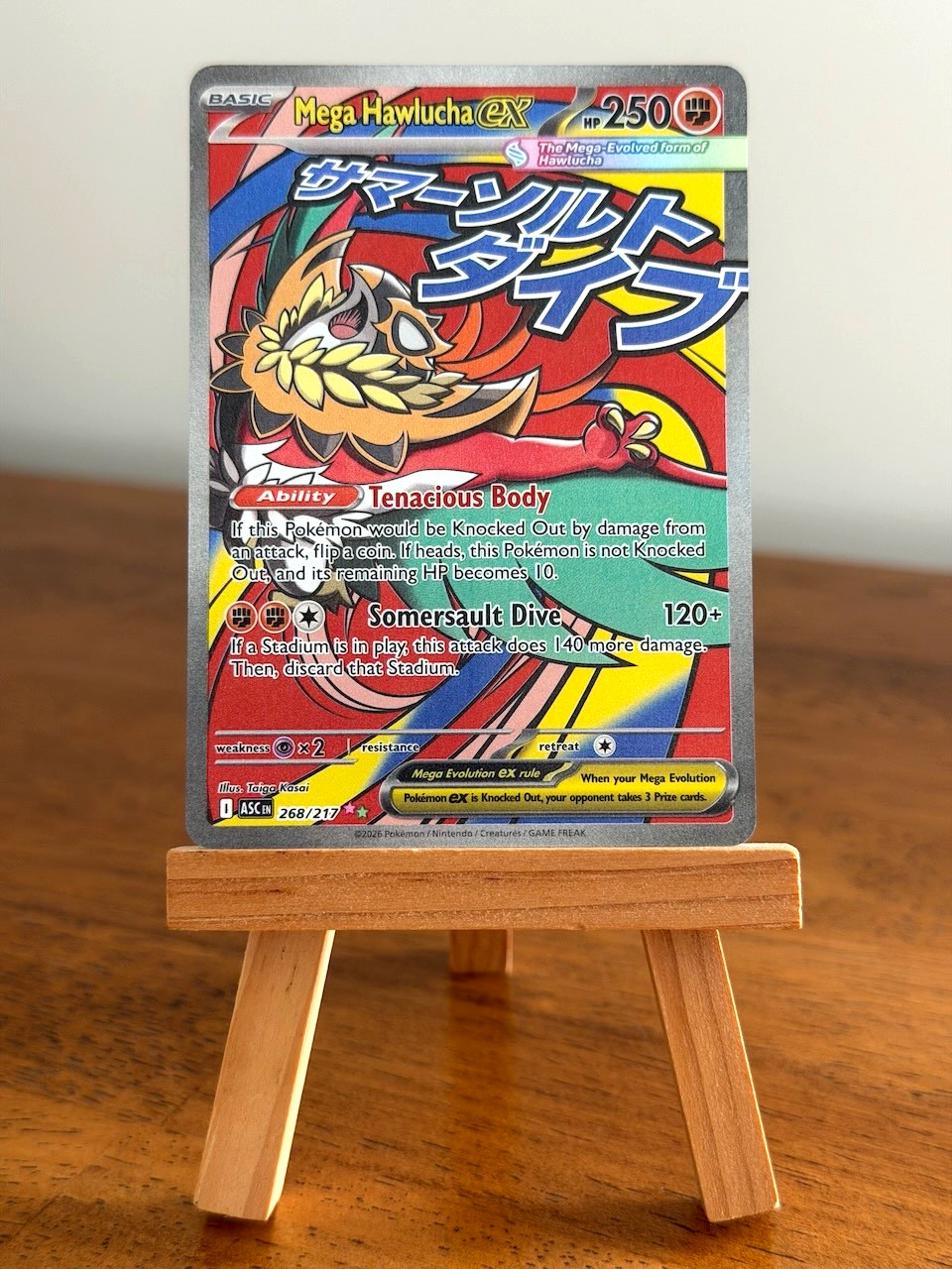 Pokemon Mega Hawlucha ex 268/217 Me: Ascended Heroes Mega Attack Rare Holo