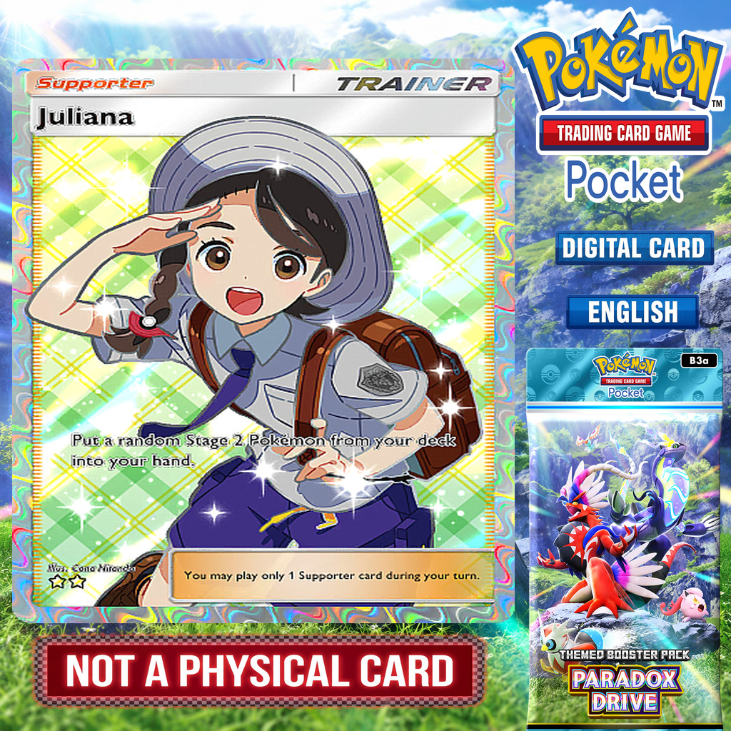 Pokemon TCG Pocket – Juliana TRAINER Card from PARADOX DRIVE