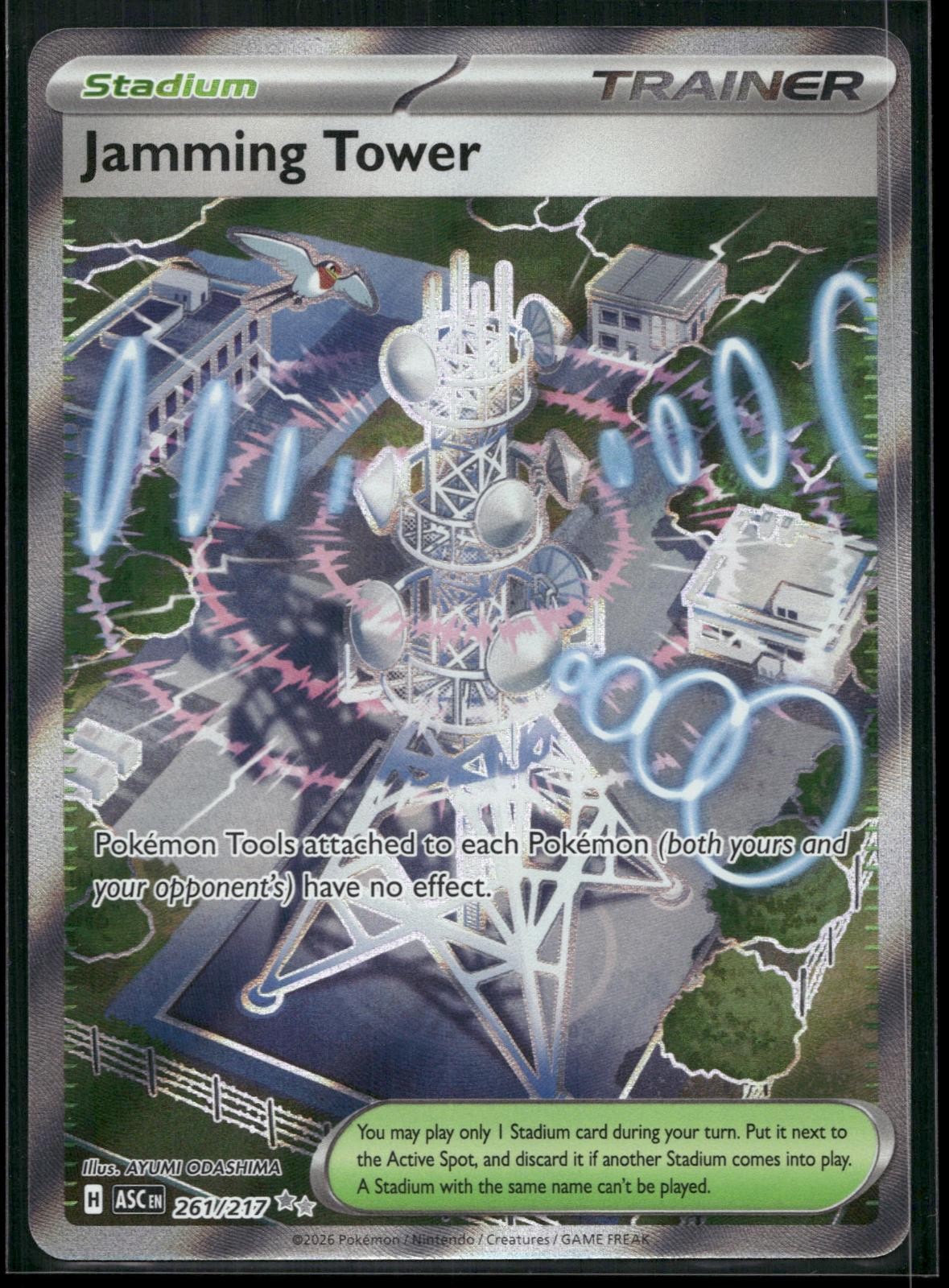 Jamming Tower 261/217 Ultra Rare Ascended Heroes Pokemon Holo Near Mint