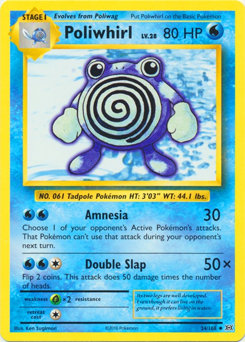 Poliwhirl – 24/108 – Uncommon – Lightly Played