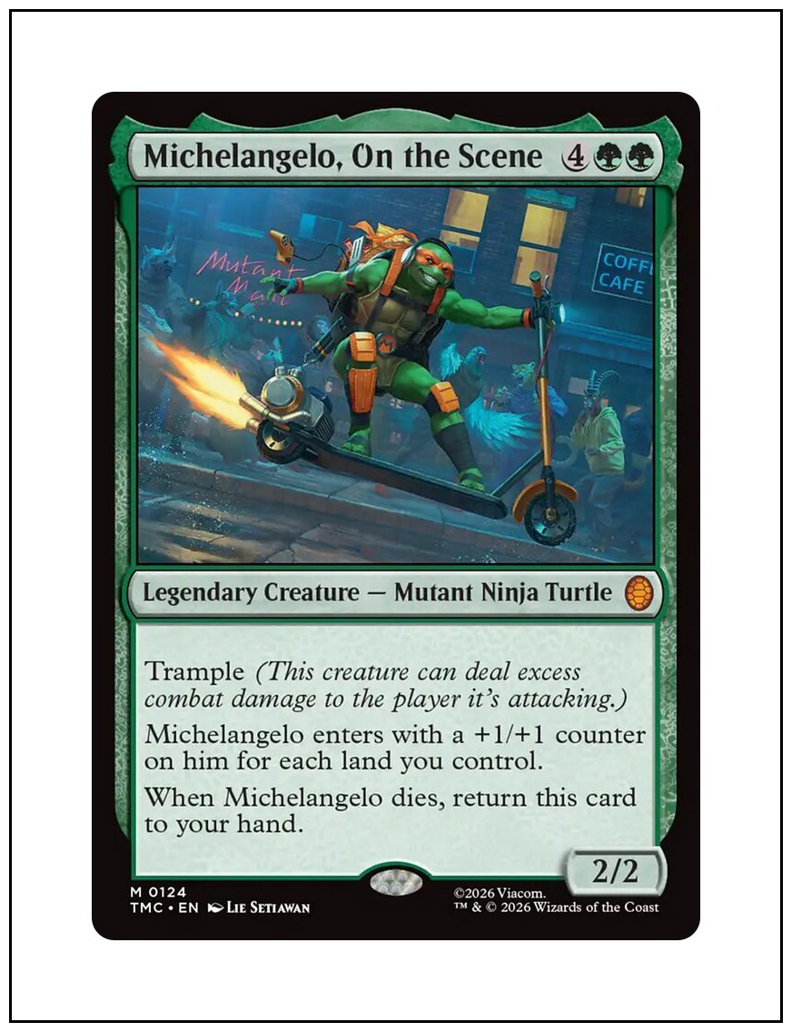 Michelangelo, On the Scene, TMNT Commander, Magic MTG NM