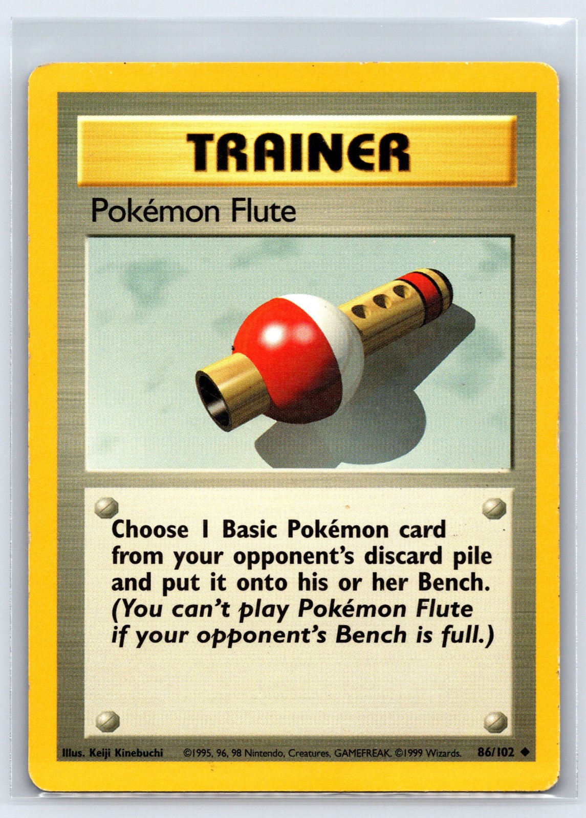Pokémon Flute #86/102 – Base Set Uncommon Trainer – MP