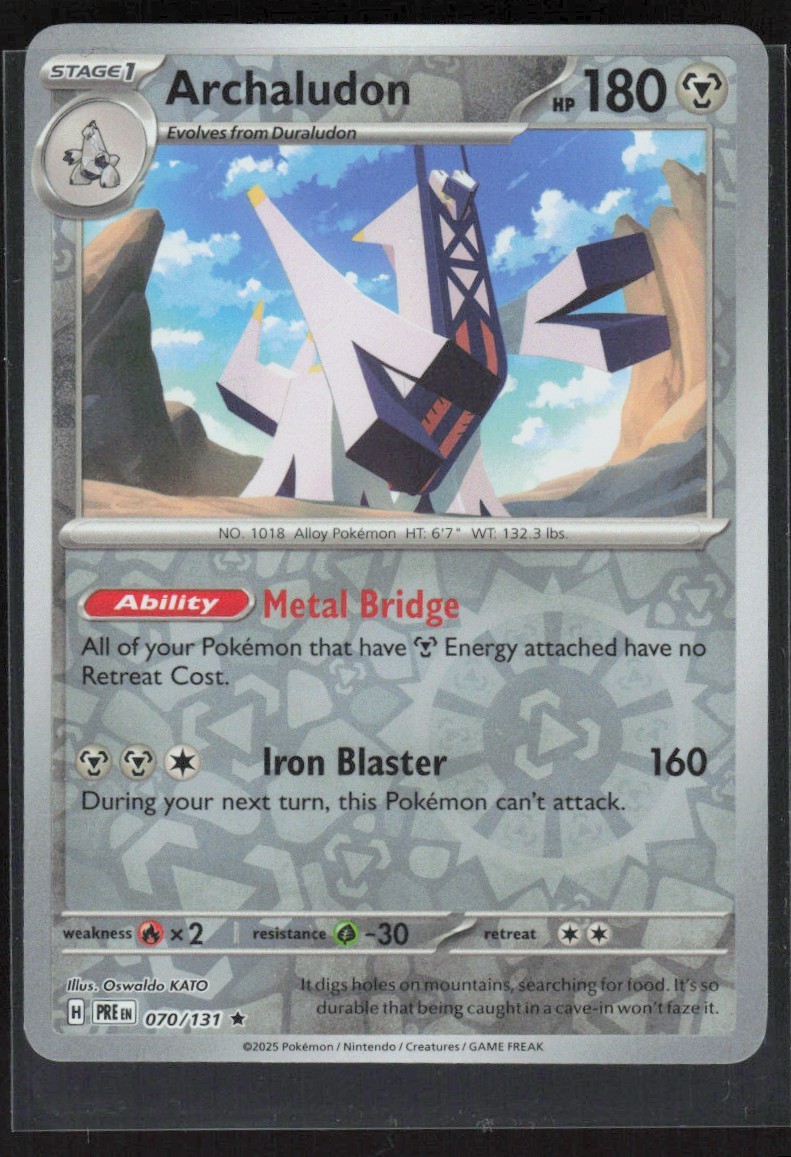 2025 Scarlet & Violet Series – Prismatic Evolutions Archaludon Rare #70
