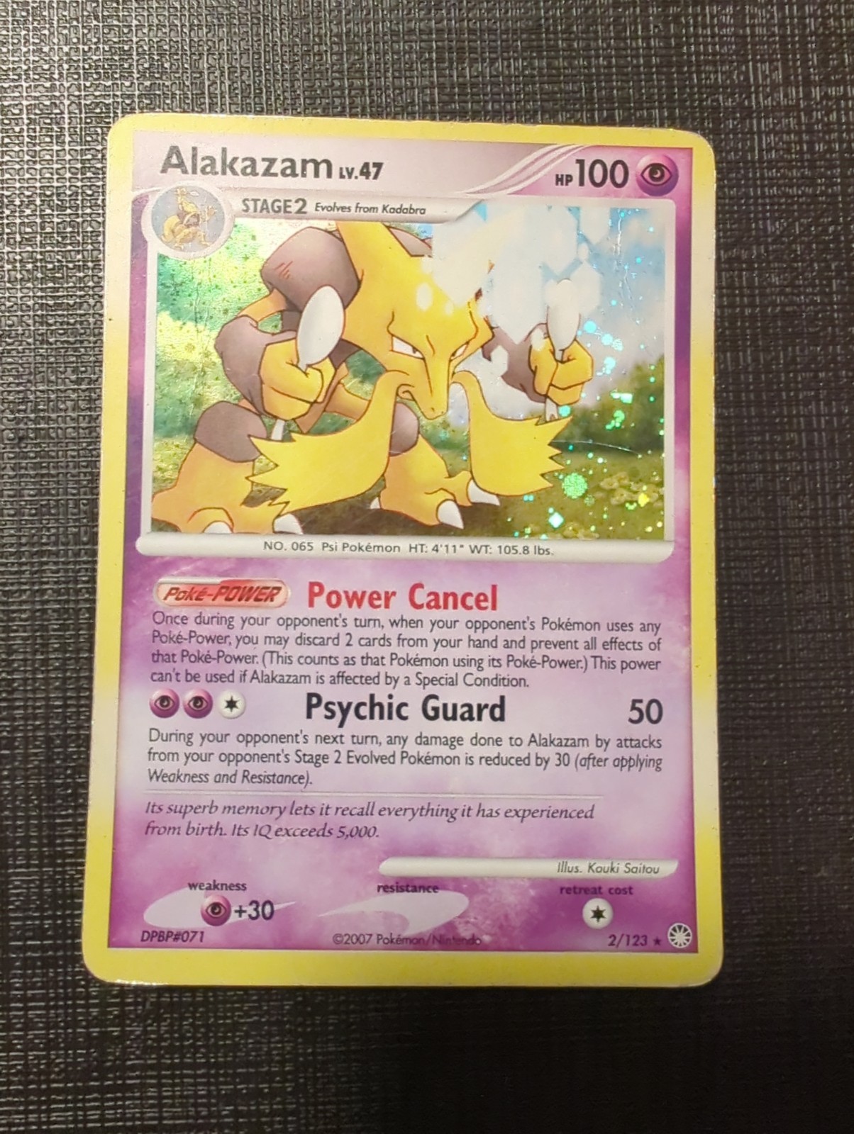 Alakazam Reverse Holofoil Holo Rare Mysterious Treasures 2/123 HP