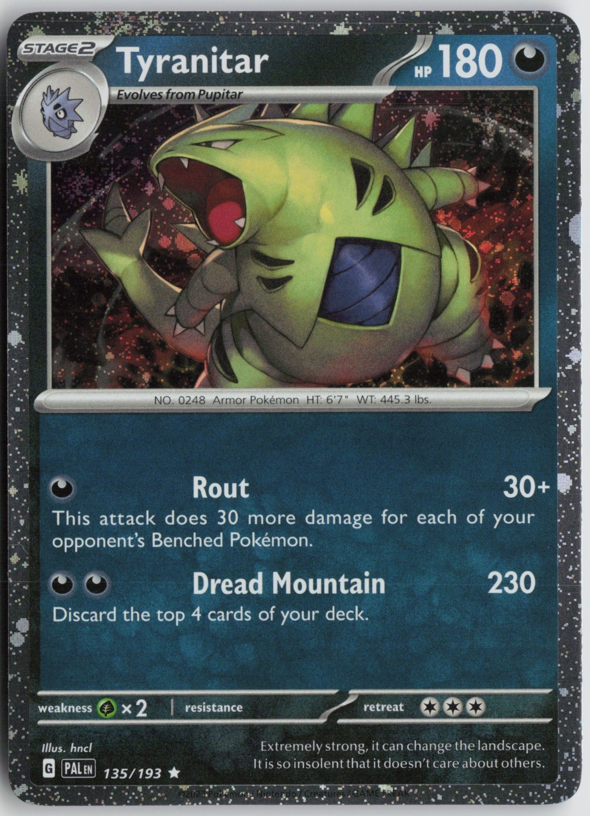 Tyranitar (Cosmo Foil) Promo Holo Miscellaneous Cards & Products 135/193 NM hncl
