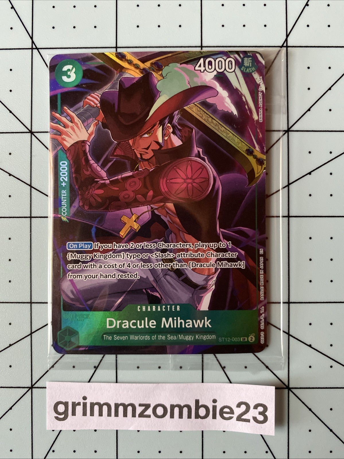 One Piece CCG Dracule Mihawk ST12-003 SR Sealed English Edition