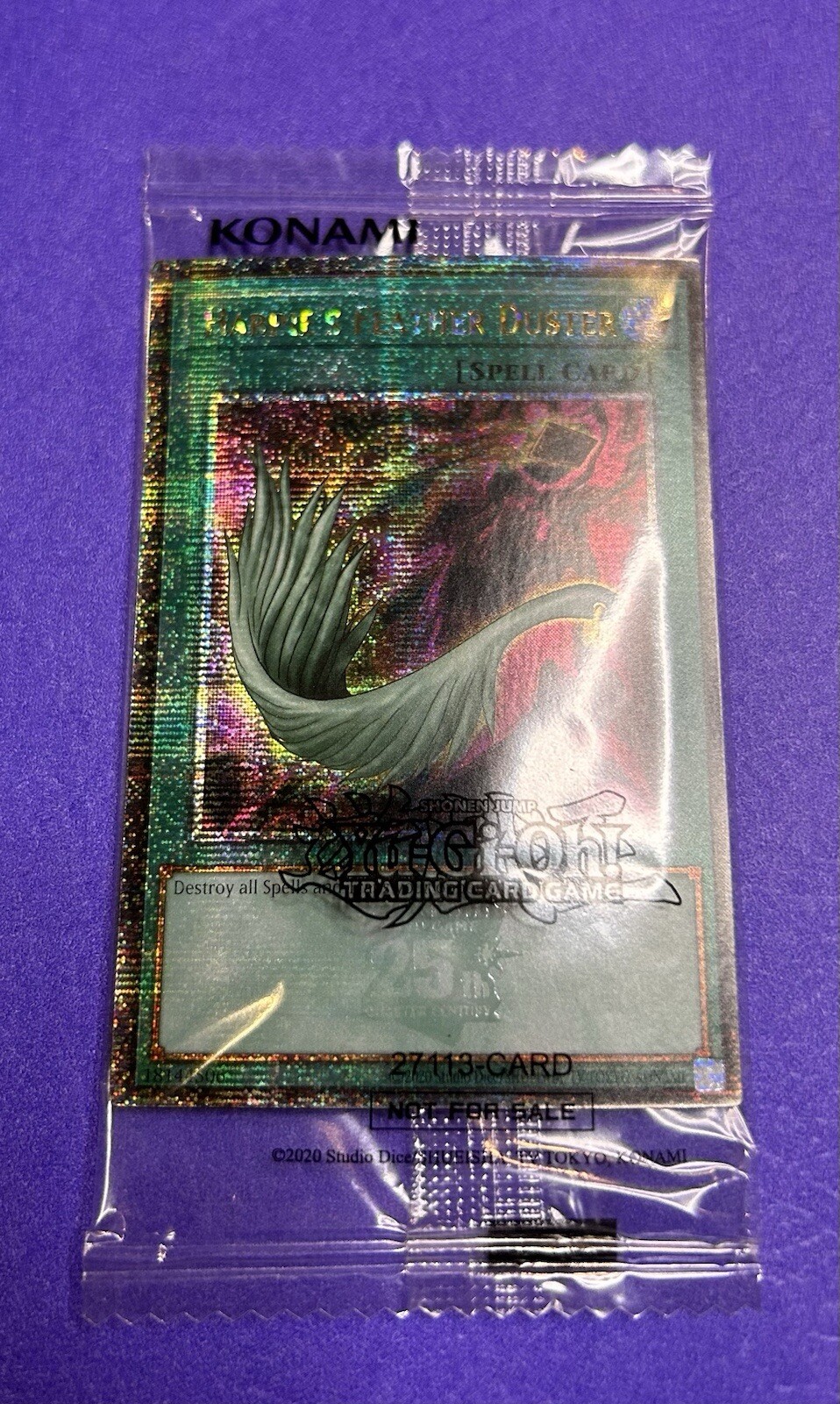 No Smudge Harpie’s Feather Duster EDC1-EN001 Quarter Century Rare Sealed Yugioh