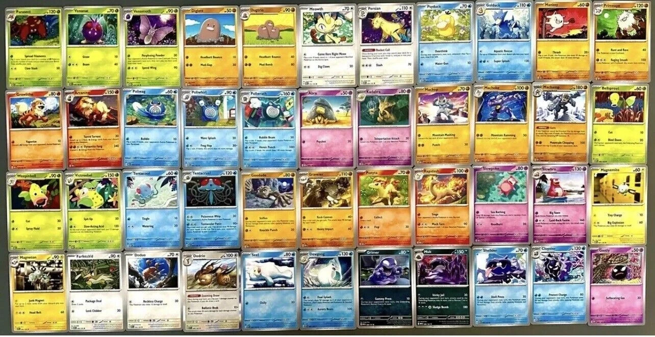 Pokemon TCG 151 English Commons Complete your Master Set