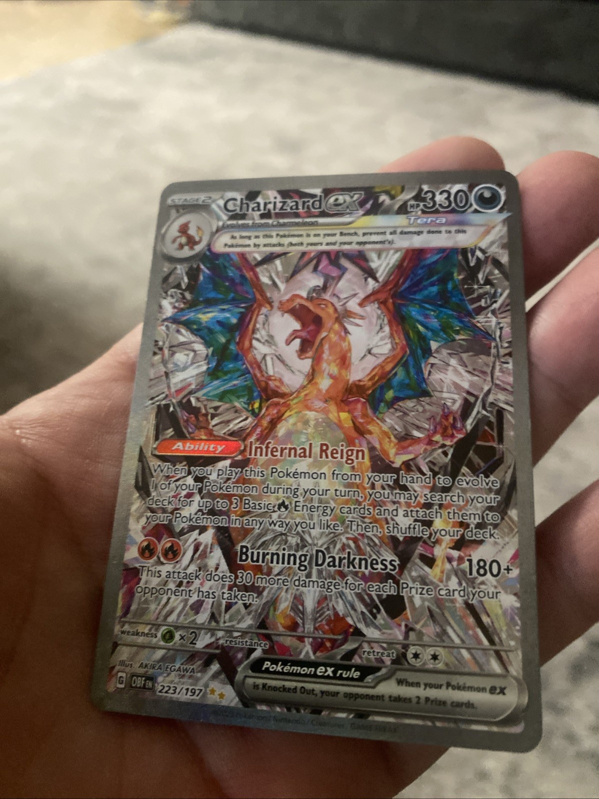 Charizard ex 223/197 SV03: Obsidian Flames Holo