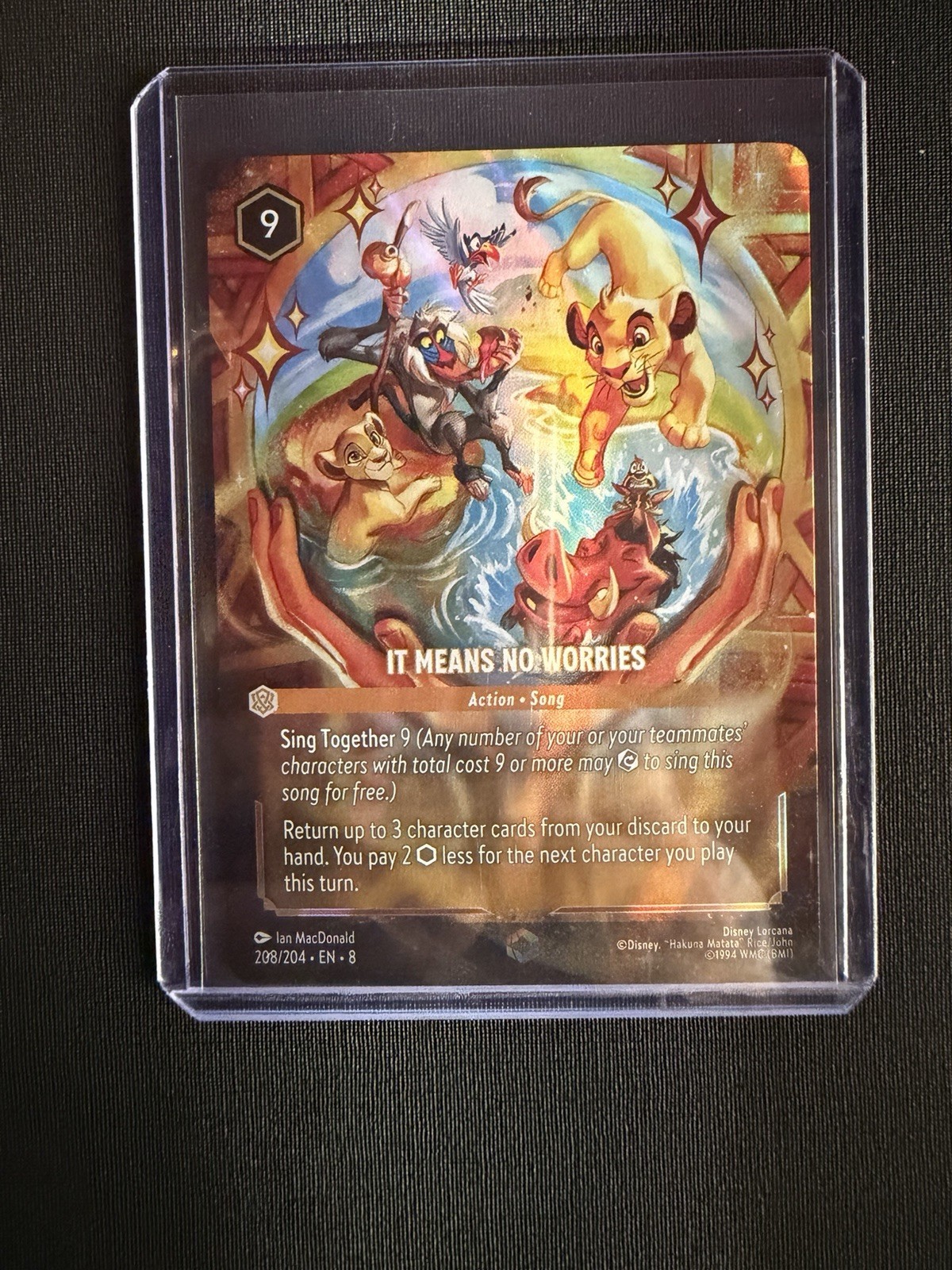 It Means No Worries Enchanted Card 208/204 Reign of Jafar Lorcana TCG (Relisted)
