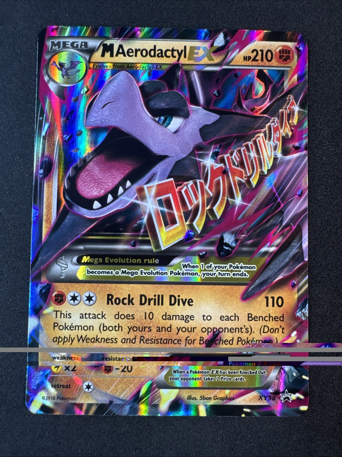 M Aerodactyl EX XY98 Black Star Promo XY Holo Pokemon