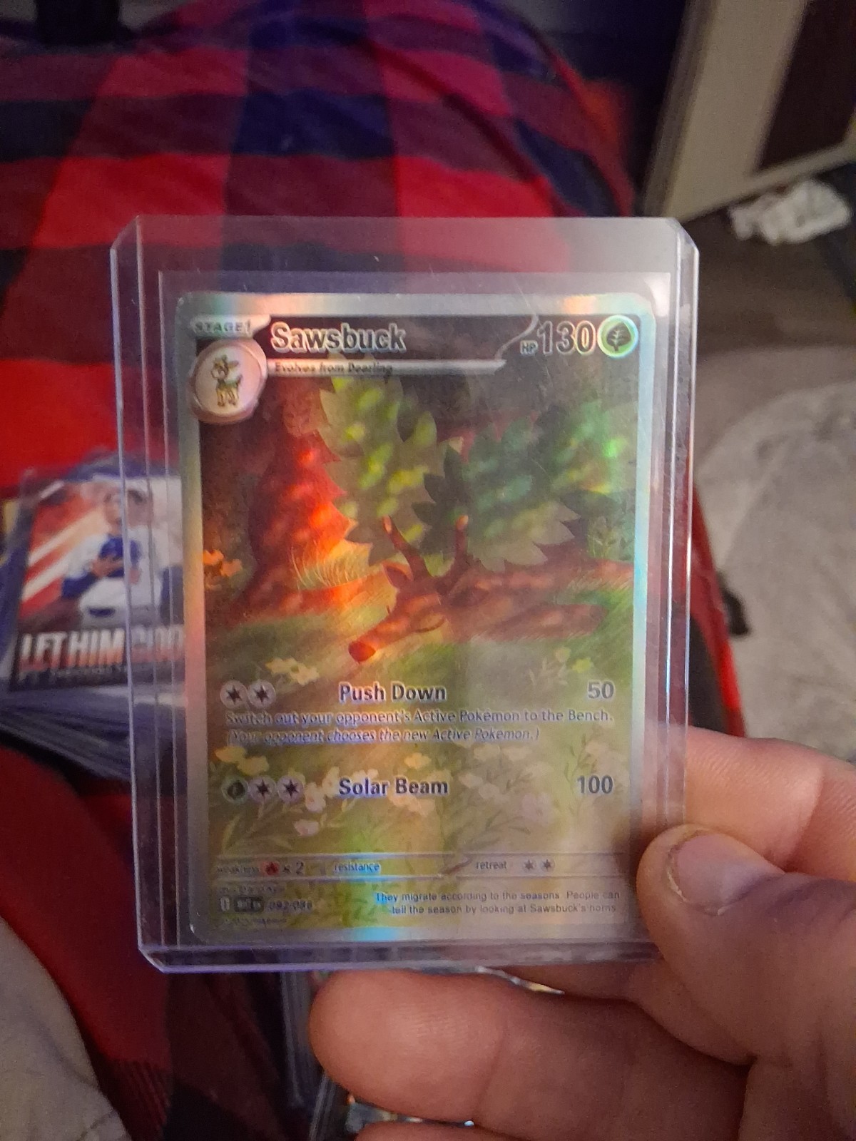 Sawsbuck 092/086 Sv: White Flare Holo
