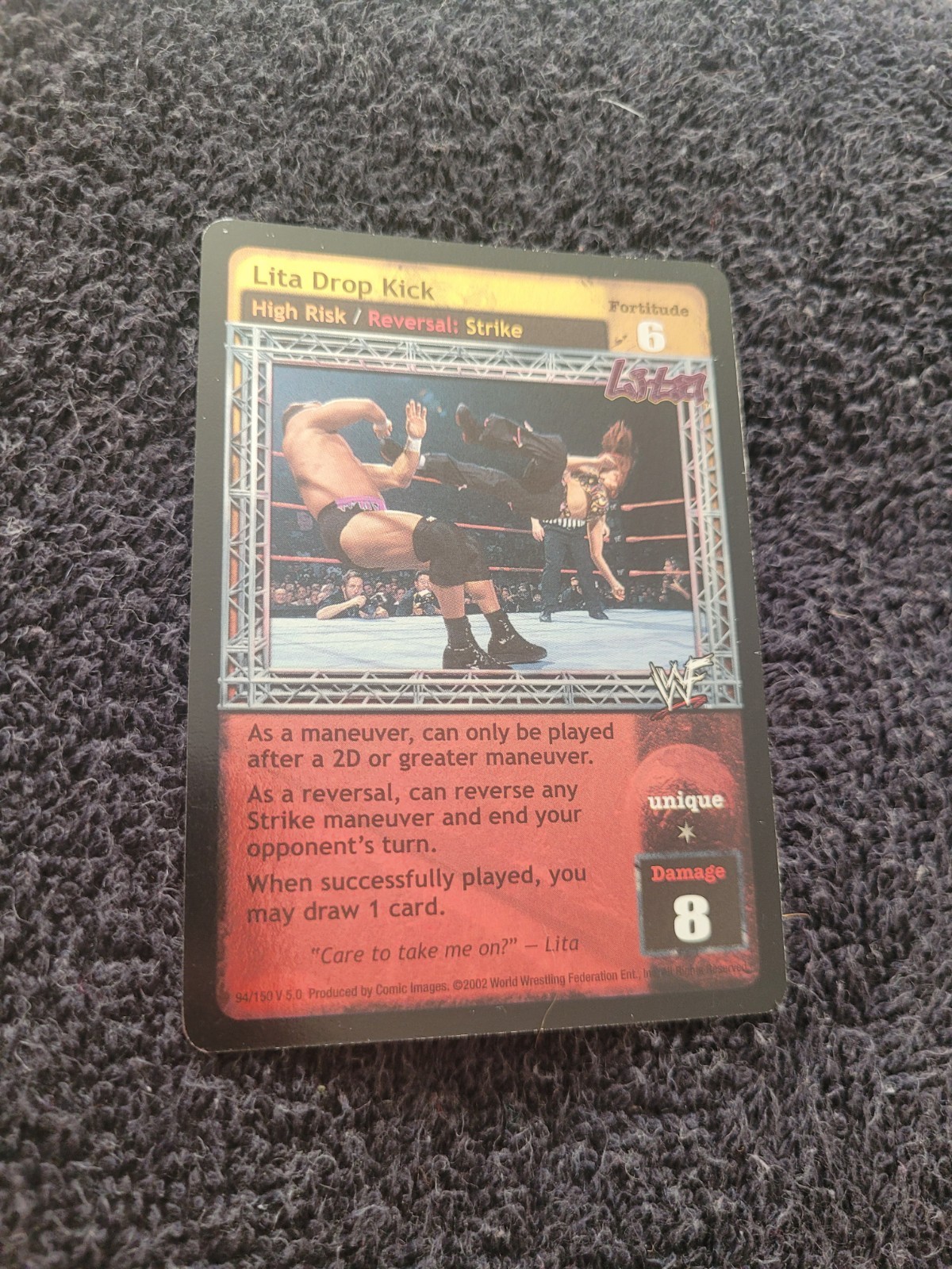 WWE/WWF Raw Deal CCG Lita Superstar 5 Card Set Sale. DDT, Canrana, Drop Kick