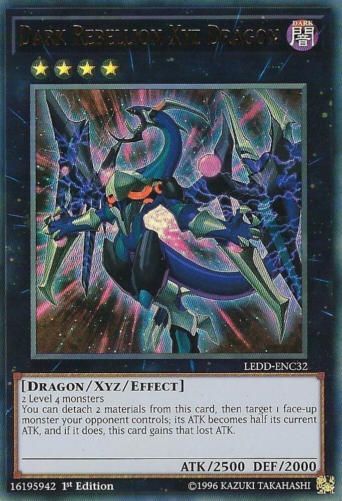 Yugioh Dark Rebellion Xyz Dragon 1st Edition Ultra Rare LEDD-ENC32 NM