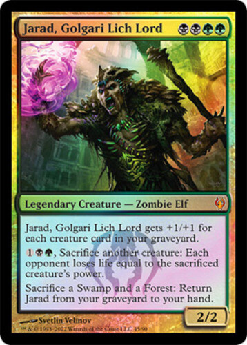 1x Jarad, Golgari Lich Lord – Foil Light Play, English Duel Decks: Izzet vs Golg