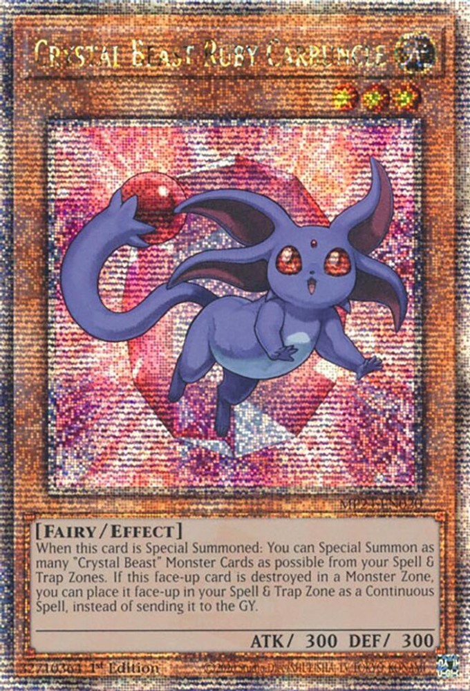 Crystal Beast Ruby Carbuncle (Quarter Century Secret Rare)-Quarter Century Se…