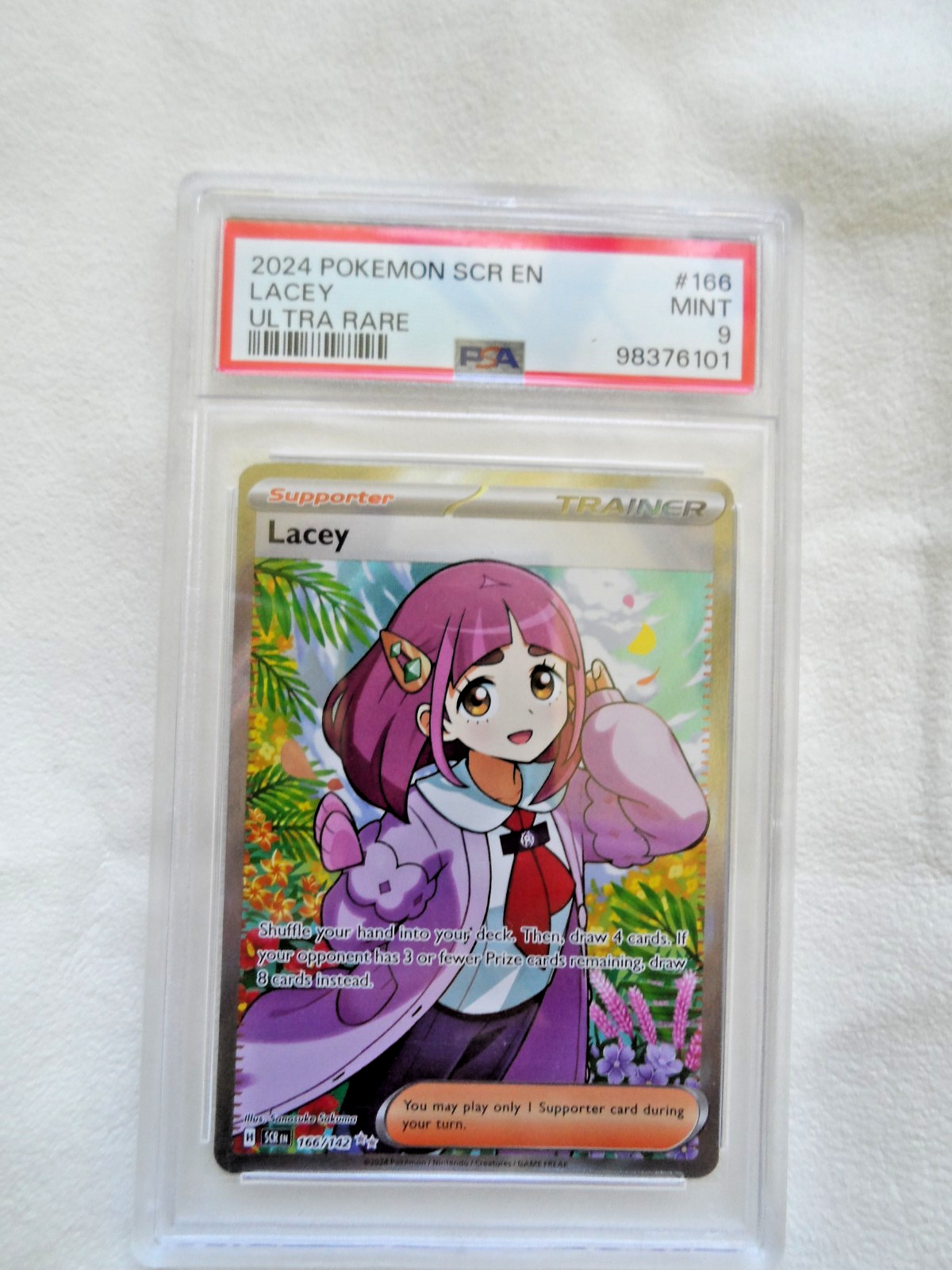 2024 POKEMON SCR EN*STELLAR CROWN ULTRA RARE*166/142*LACEY PSA 9*MINT