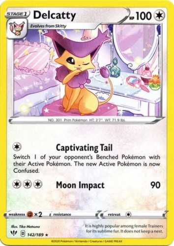 Pokemon Card – Darkness Ablaze 142/189 – DELCATTY (rare) – NM/M