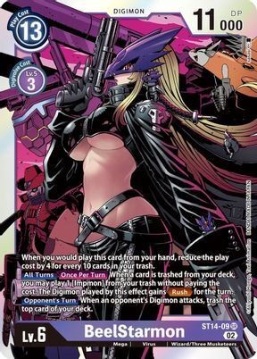 Foil BeelStarmon ST14-09 SR Starter Deck 14: Beelzemon Advanced Deck Set Digi…