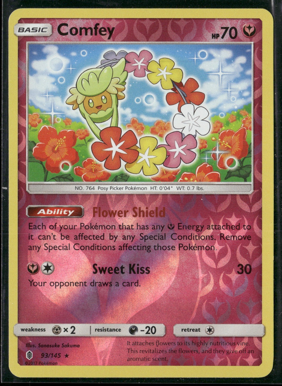 Comfey Reverse Holo Holo Rare SM – Guardians Rising 93/145 NM