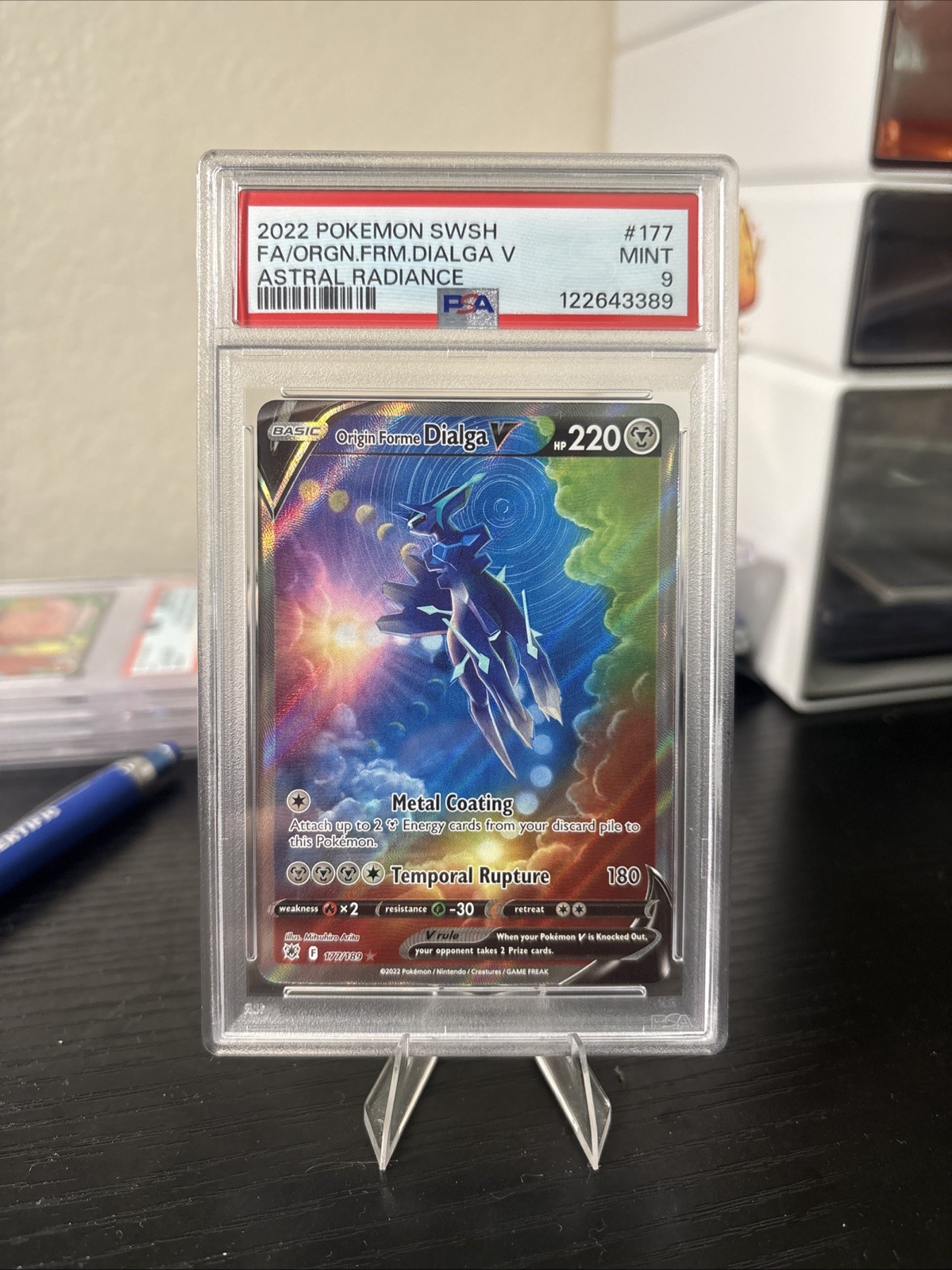 Origin Forme Dialga V (Alternate Full Art) 177/189 Swsh10: Astral Radiance PSA 9