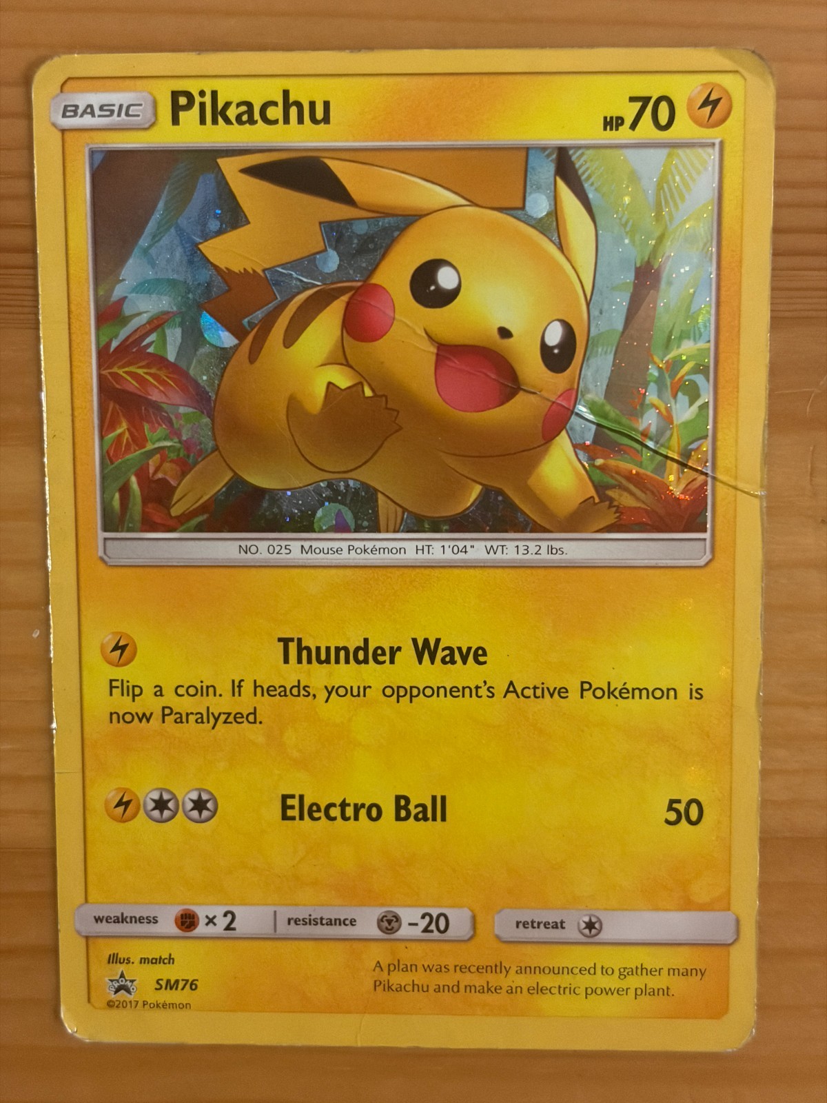Pikachu SM76 Cosmos Holo HP – Sun & Moon Promo 2017 – Pokemon TCG
