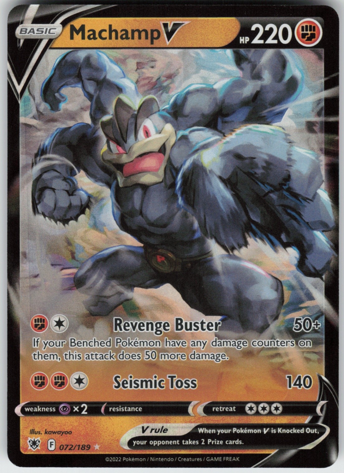 Foil Machamp V 072/189 SWSH10: Astral Radiance Ultra Rare NM