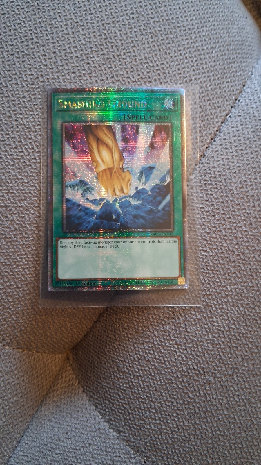 Yugioh! Smashing Ground Quarter Century Secret Rare RA03-EN135