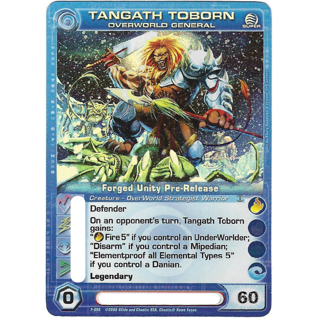TANGATH TOBORN OVERWORLD GENERAL – Promo Chaotic Card 2008 – Pick your energy