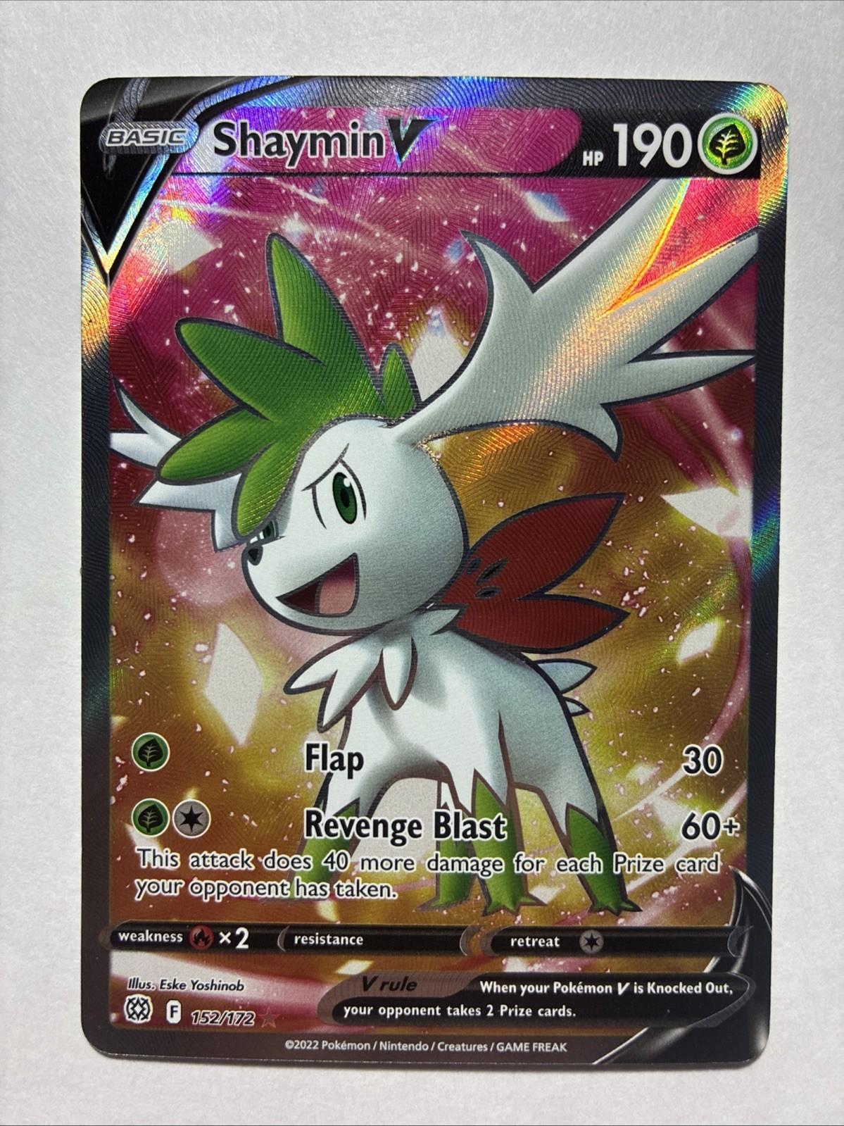 Shaymin V 152/172 Ultra Rare Brilliant Stars Pokemon Holo Near Mint