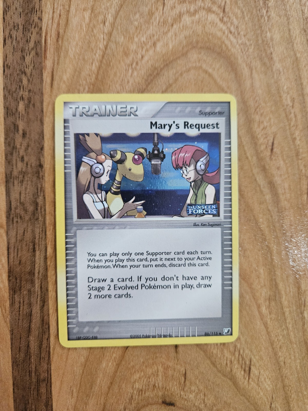 Mary’s Request 86/115 Unseen Forces Reverse Holo Stamped NM Condition