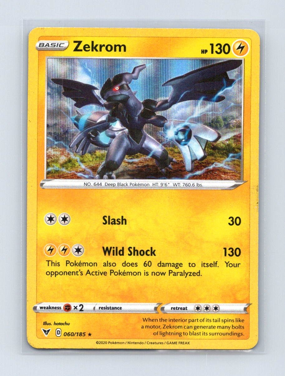 Zekrom 060/185 Holo Rare Vivid Voltage Pokemon Holo Lightly Played