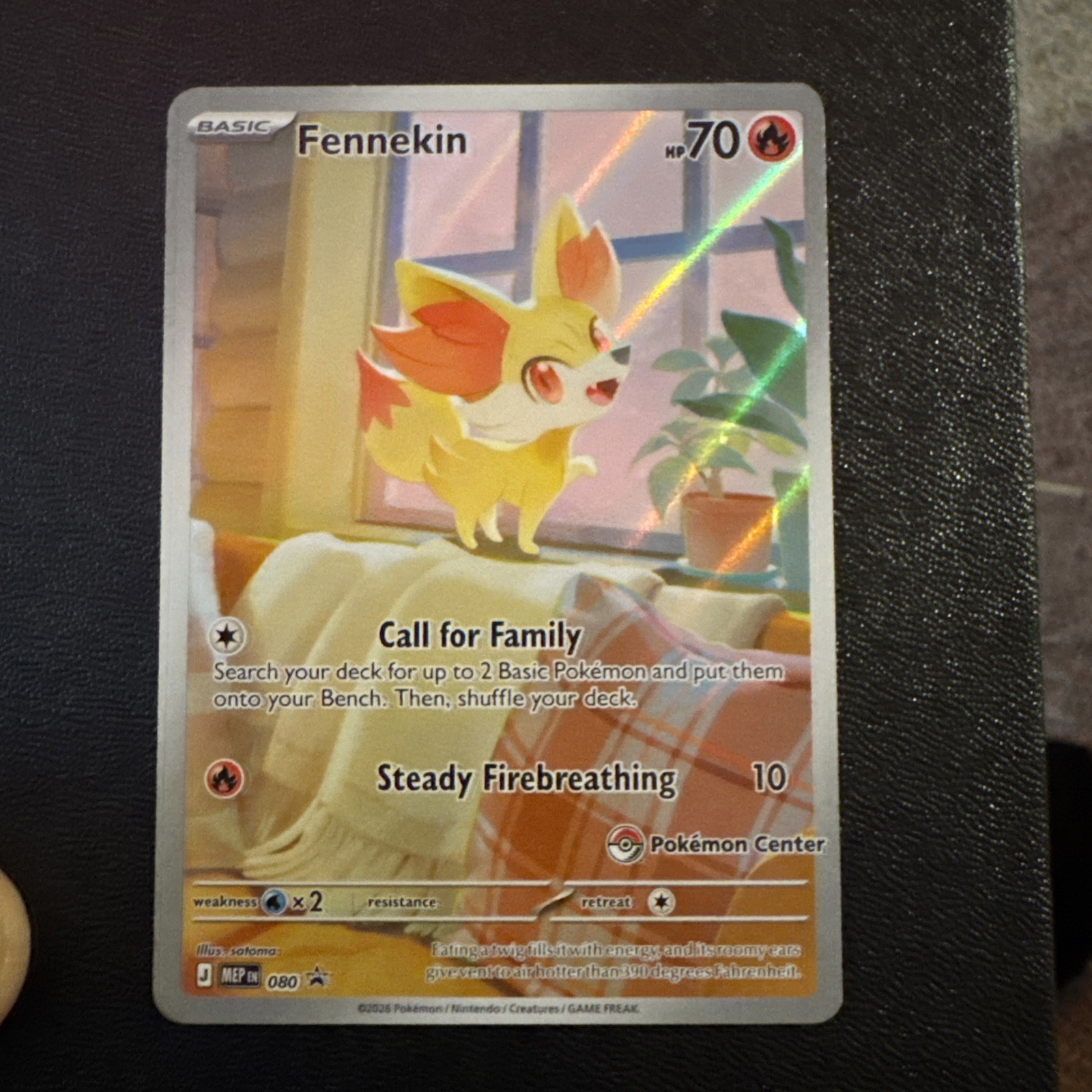 Fennekin – 080 (Pokemon Center Exclusive) 080 Me: Mega Evolution Promo Holo