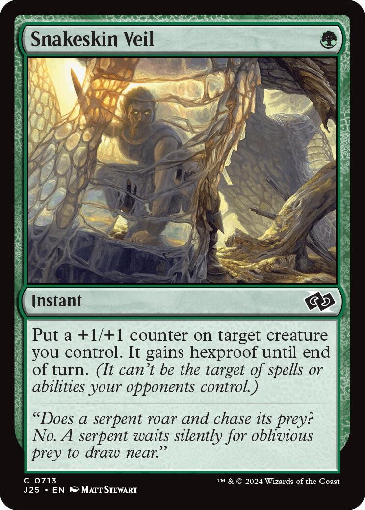 Snakeskin Veil 713 NM Foundations Jumpstart Magic: The Gathering