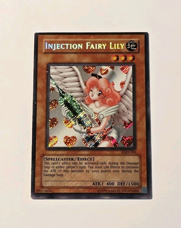 Yugioh Injection Fairy Lily LOD-100 Legacy of Darkness Secret Rare LP