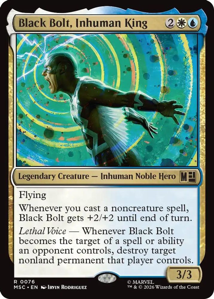 Black Bolt, Inhuman King 76 NM/M Commander: Marvel MTG