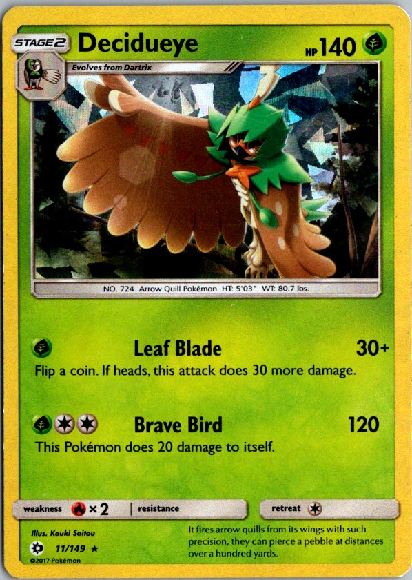 Decidueye – (Cracked Ice Holo) Holo Holo Rare Deck Exclusives 011/149 HP