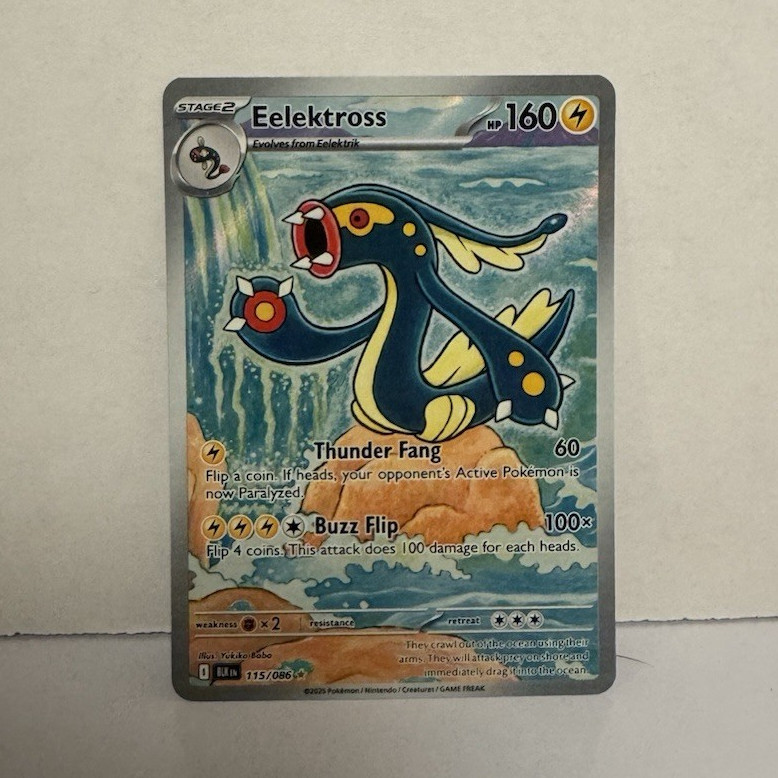 Eelektross 115/128 black bolt illustration Rare English Pokemon NM
