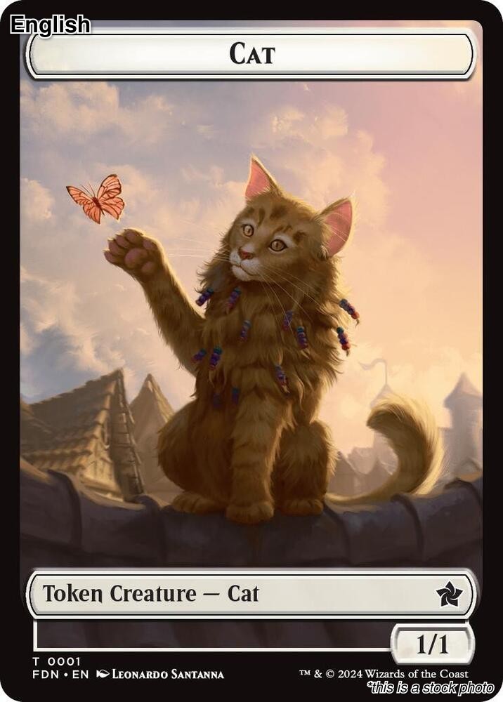Spirit // Cat (0001) Doubled-Sided Token NM [FDN – 1 // 7] EN