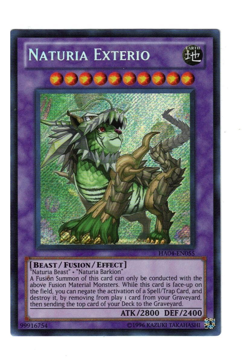 Yugioh- 1X Naturia Exterio – Secret – Unlimited – HA04-EN055 – Light Play