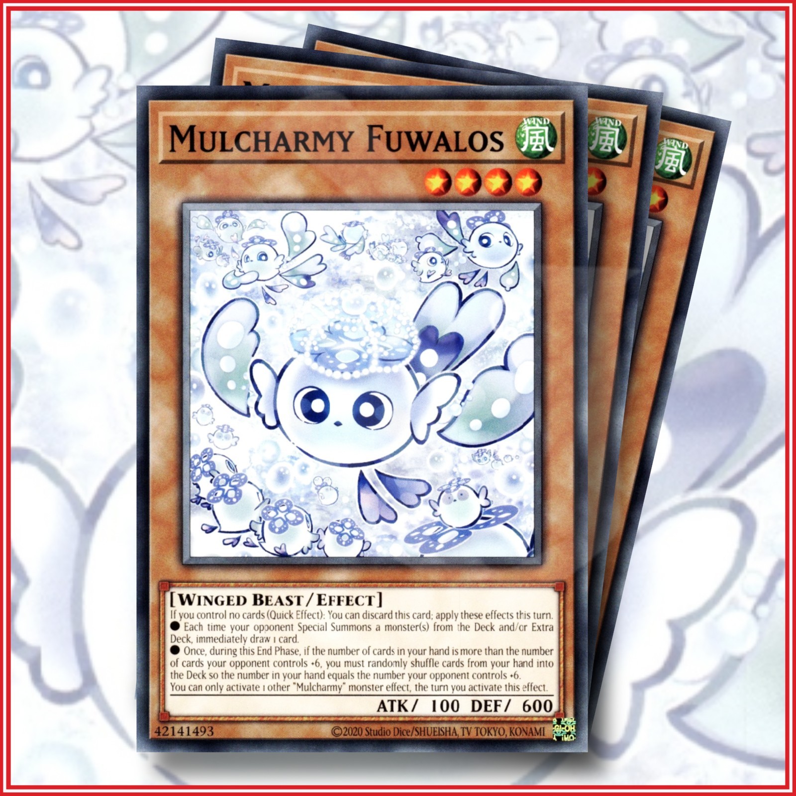 YuGiOh Mulcharmy Fuwalos x3 Great Card 1st Edition