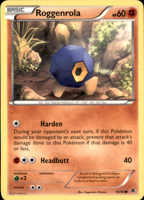 Roggenrola (49) Common Emerging Powers 49/98 NM Kagemaru Himeno 2011