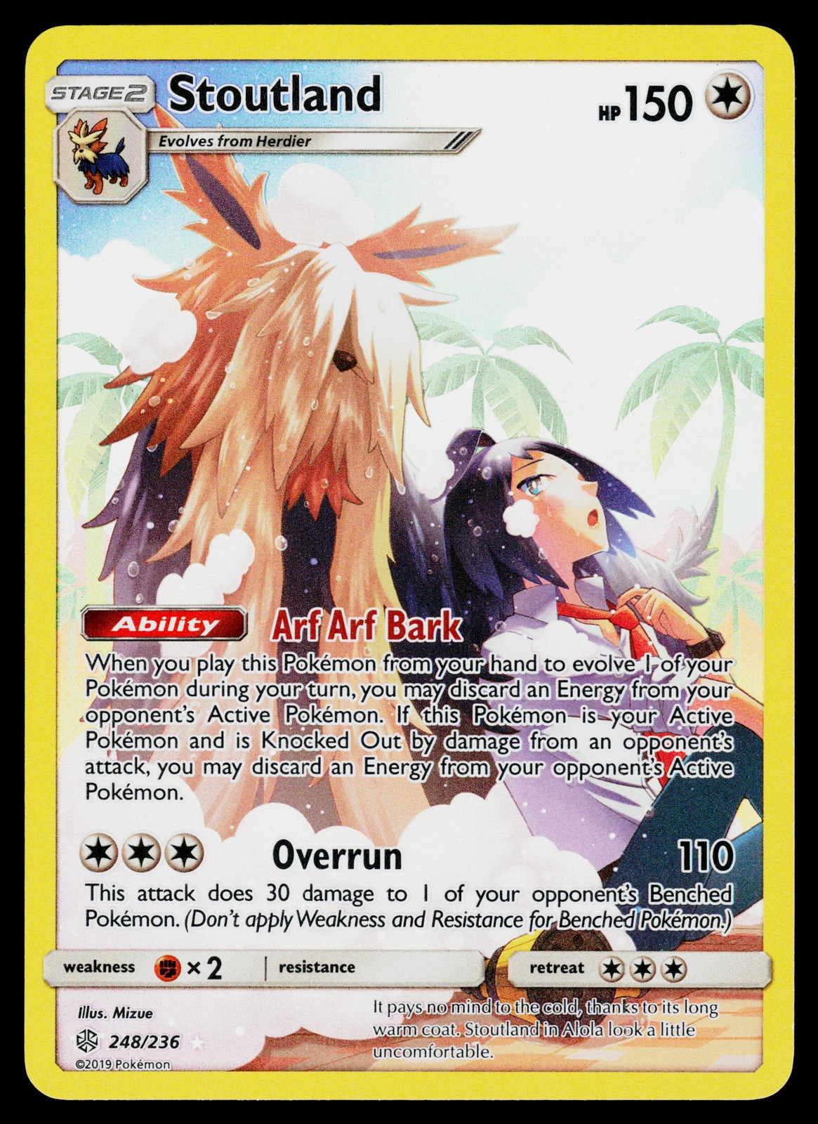 Stoutland (Secret) 248/236 SM – Cosmic Eclipse Secret Rare