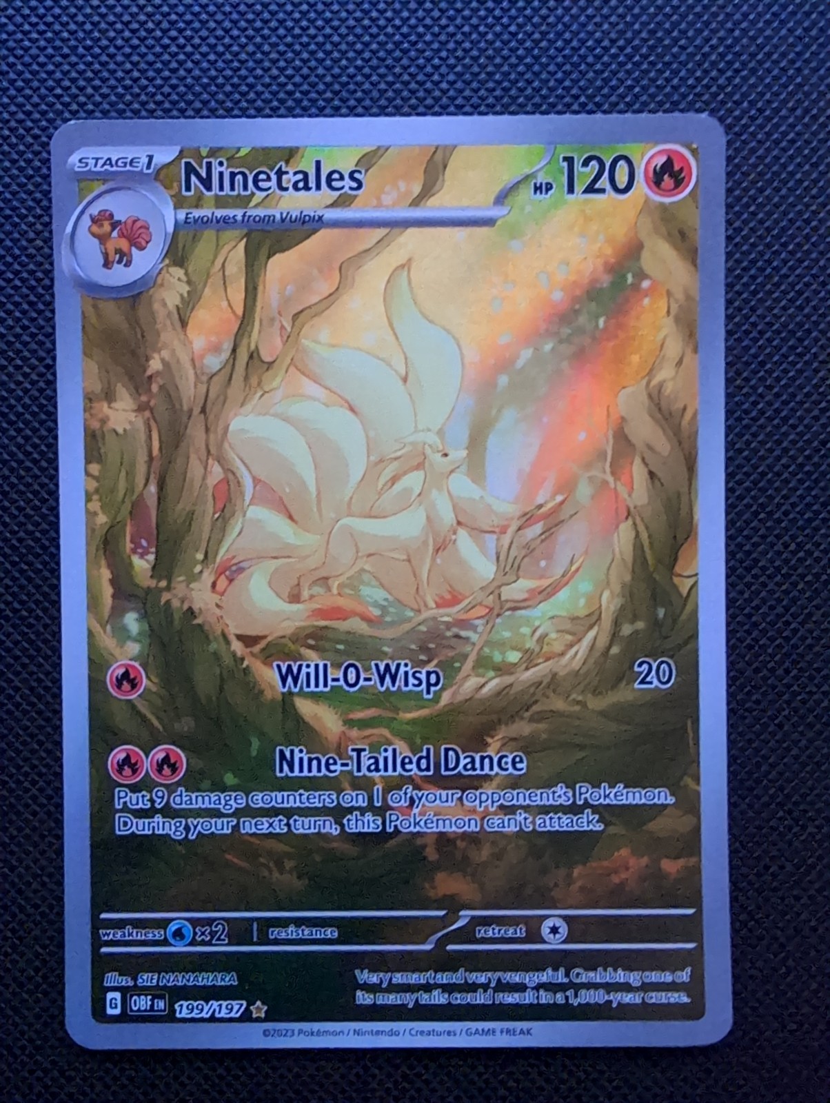 Ninetales 199/197 SV03: Obsidian Flames Holo
