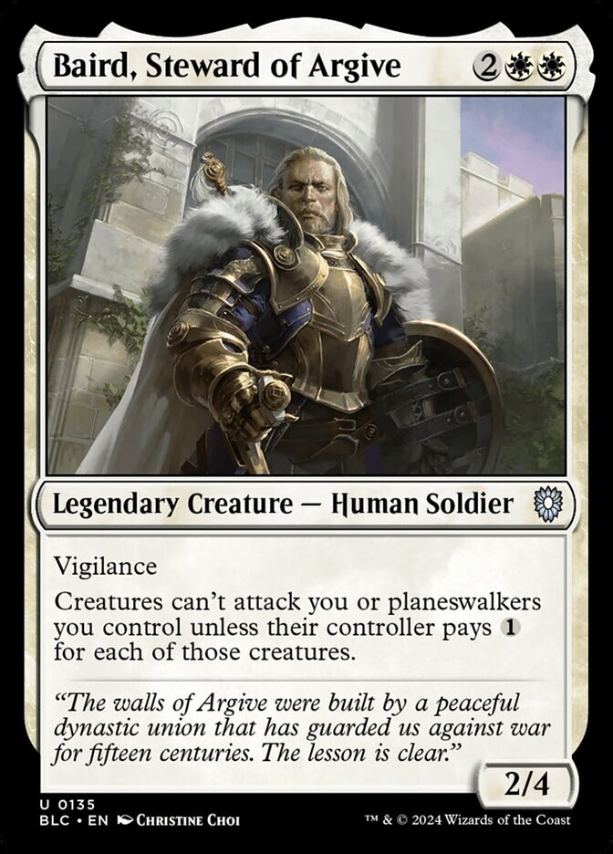 Baird, Steward of Argive 0135 Uncommon Non Foil Bloomburrow Commander MTG NM