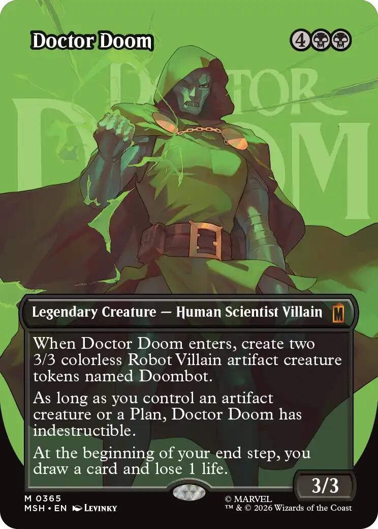 Doctor Doom (Borderless) (0365) #365 (NM) Marvel Super Heroes (MSH) MTG