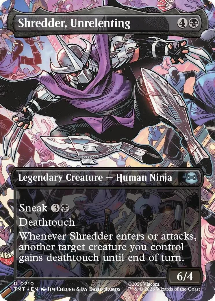 Shredder, Unrelenting (Borderless) – 210 – NM – Teenage Mutant Ninja Turtles