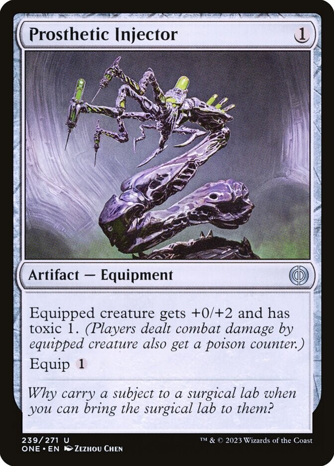 (x4) Prosthetic Injector 239/271 Play Set Uncommon All Will Be One MTG NM