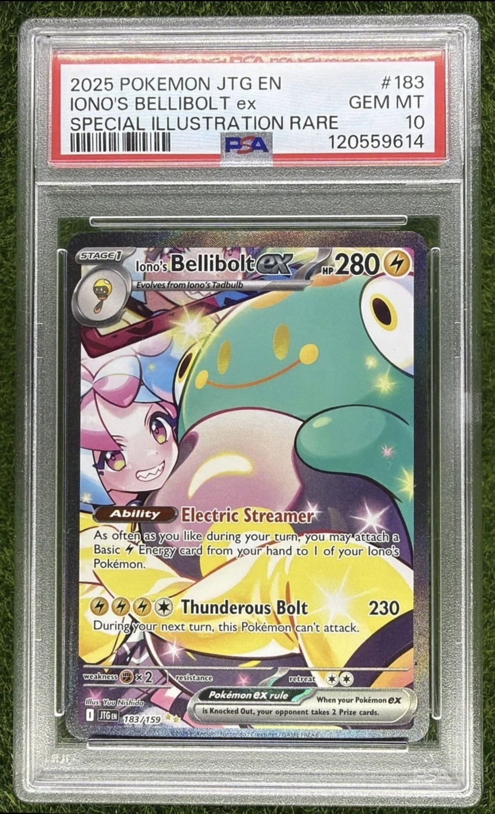 Iono’s Bellibolt ex PSA 10 2025 Pokemon Journey Together #183/159 9614