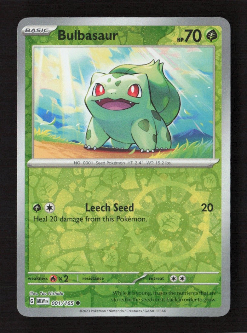 Bulbasaur – (Reverse Cosmos Holo) (Costco Exclusive) 001/165 LP Pokémon TCG
